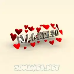 nagaraju in In Love style - 3D name wallpaper