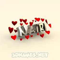 nairi in In Love style - 3D name wallpaper
