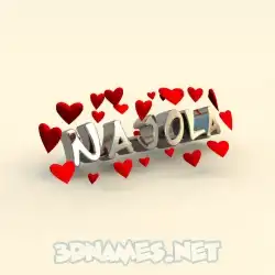 najola in In Love style - 3D name wallpaper