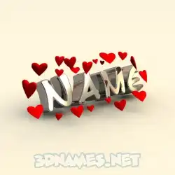 name in In Love style - 3D name wallpaper