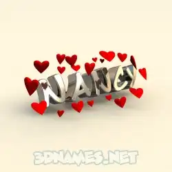 nancy in In Love style - 3D name wallpaper