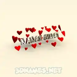 nancy gillet in In Love style - 3D name wallpaper