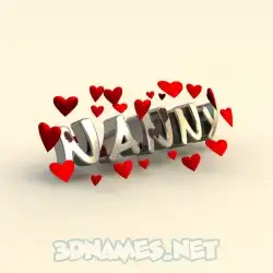 nanny in In Love style - 3D name wallpaper