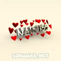 narjiss in In Love style - 3D name wallpaper