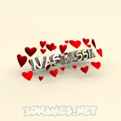 nastassia in In Love style - 3D name wallpaper