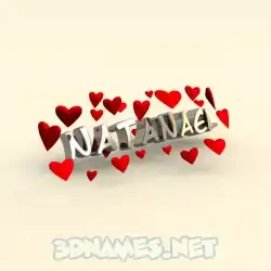 natanael in In Love style - 3D name wallpaper