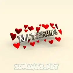 natashiea in In Love style - 3D name wallpaper