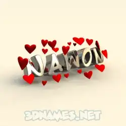 nawon in In Love style - 3D name wallpaper