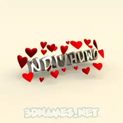 ndivhuwo in In Love style - 3D name wallpaper