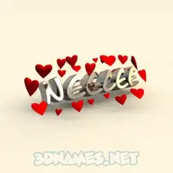 neecee in In Love style - 3D name wallpaper