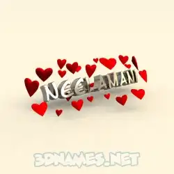 neelamani in In Love style - 3D name wallpaper