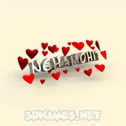 nehamohit in In Love style - 3D name wallpaper