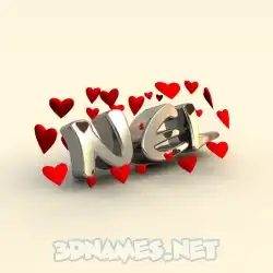 nel in In Love style - 3D name wallpaper