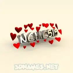 nemesis in In Love style - 3D name wallpaper
