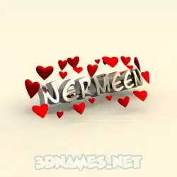 nermeen in In Love style - 3D name wallpaper