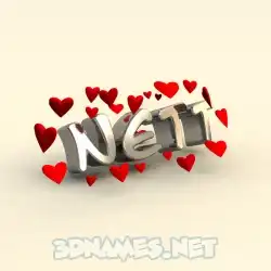 nett in In Love style - 3D name wallpaper