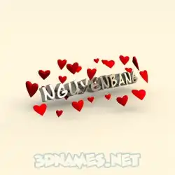 nguyenbang in In Love style - 3D name wallpaper