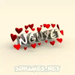 nguyet in In Love style - 3D name wallpaper