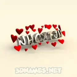 nhoxtjn in In Love style - 3D name wallpaper
