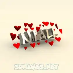 niall in In Love style - 3D name wallpaper