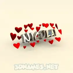 nicolai in In Love style - 3D name wallpaper