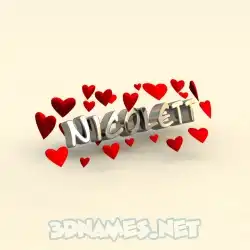 nicolett in In Love style - 3D name wallpaper