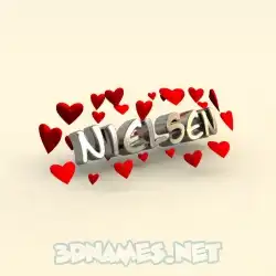 nielsen in In Love style - 3D name wallpaper