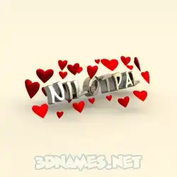 nilotpal in In Love style - 3D name wallpaper