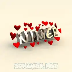 nimer in In Love style - 3D name wallpaper