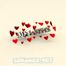 niti-bronx in In Love style - 3D name wallpaper