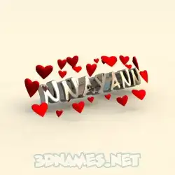 nnayann in In Love style - 3D name wallpaper