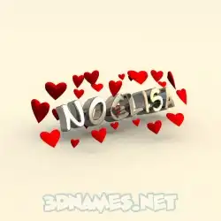 noelisa in In Love style - 3D name wallpaper