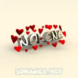 nolene in In Love style - 3D name wallpaper