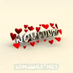 nomfundo in In Love style - 3D name wallpaper