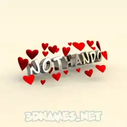 nothando in In Love style - 3D name wallpaper