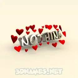 nothing in In Love style - 3D name wallpaper