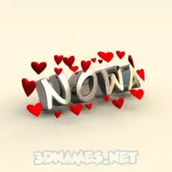 nowa in In Love style - 3D name wallpaper
