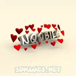 nqobile in In Love style - 3D name wallpaper