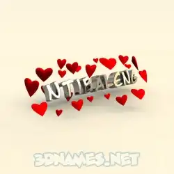 ntibaleng in In Love style - 3D name wallpaper