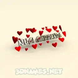 nuclearpanda in In Love style - 3D name wallpaper