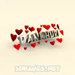 pankhuri in In Love style - 3D name wallpaper