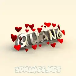 quang in In Love style - 3D name wallpaper