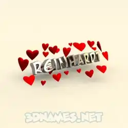 reinhardt in In Love style - 3D name wallpaper