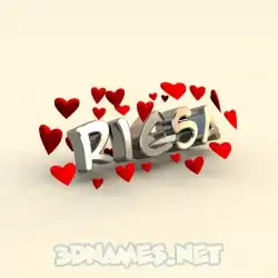 riesa in In Love style - 3D name wallpaper