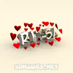 ritsa in In Love style - 3D name wallpaper