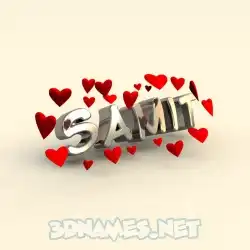 samit in In Love style - 3D name wallpaper