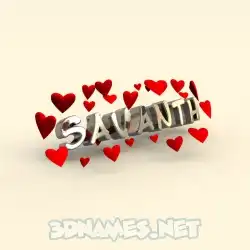 savanth in In Love style - 3D name wallpaper
