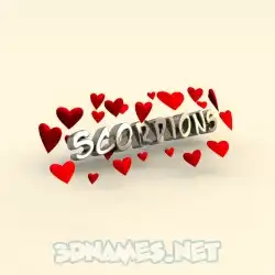 scorpions in In Love style - 3D name wallpaper