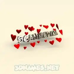 seanmedina in In Love style - 3D name wallpaper