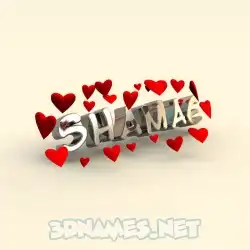 shamae in In Love style - 3D name wallpaper